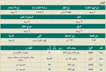 أرض للبيع في شارع ظهره العودة غرب 29, حي ظهره العودة غرب, مدينة امارة منطقة الرياض - الدرعيه, منطقة الرياض