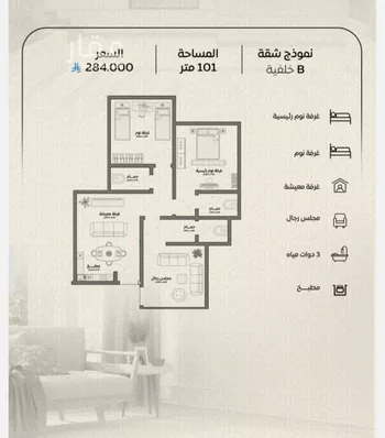 شقة للبيع في شارع عمر بن الحاجب, حي الريان, مدينة جدة, منطقة مكة المكرمة صورة 5