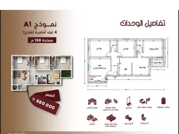 شقة للبيع في شارع ابن الرومي, حي الحمراء, مدينة جدة, منطقة مكة المكرمة