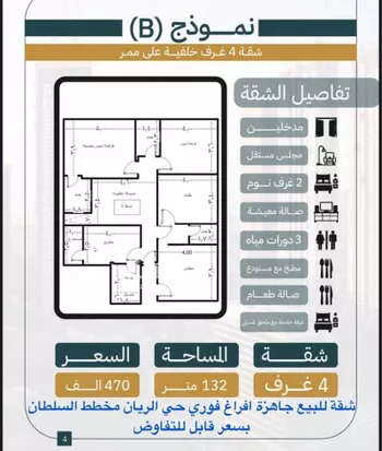 شقة للبيع في شارع زياد بن ابي زياد, حي الريان, مدينة جدة, منطقة مكة المكرمة صورة 5