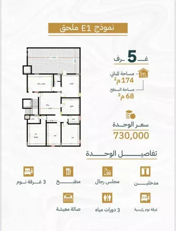 شقة للبيع في شارع زياد بن ابي زياد, حي الريان, مدينة جدة, منطقة مكة المكرمة