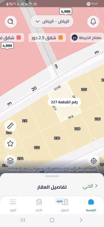 أرض للبيع في شارع تاج الدين الزرعة الحنفي, حي الرمال, مدينة الرياض, منطقة الرياض