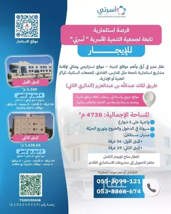 عمارة للإيجار في شارع ابو برده بن سليم, حي المبعوث, مدينة المدينه المنوره, منطقة المدينة المنورة