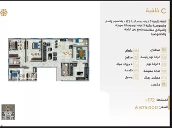 شقة للبيع في شارع ابو سفيان مدلوك, حي النعيم, مدينة جدة, منطقة مكة المكرمة صورة 3
