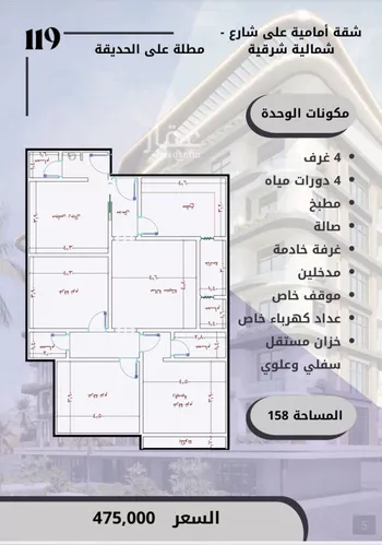 شقة للبيع في شارع احمد بن عمير, حي الواحة, مدينة جدة, منطقة مكة المكرمة صورة 2