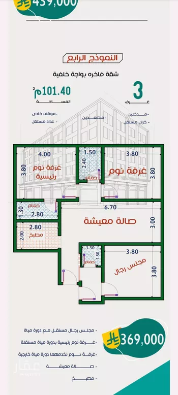 شقة للبيع في شارع عاصم ابن قيس, حي الربوة, مدينة جدة, منطقة مكة المكرمة