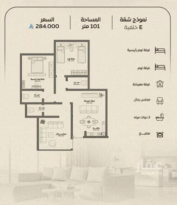 شقة للبيع في شارع عمر بن الحاجب, حي الريان, مدينة جدة, منطقة مكة المكرمة صورة 2