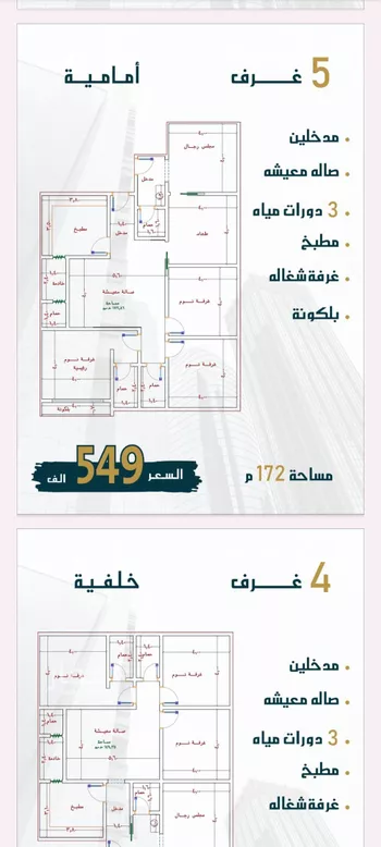 شقة للبيع في شارع الامير عبدالمجيد, حي الصواري, مدينة جدة, منطقة مكة المكرمة صورة 3