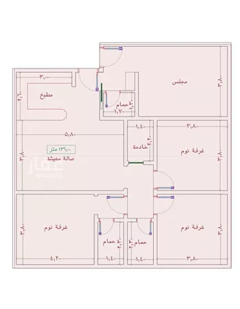 شقة للبيع في شارع السامر, حي الواحة, مدينة جدة, منطقة مكة المكرمة صورة 3
