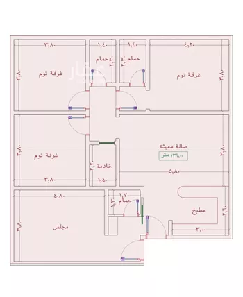 شقة للبيع في شارع السامر, حي الواحة, مدينة جدة, منطقة مكة المكرمة