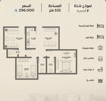 شقة للبيع في شارع عمر بن الحاجب, حي الريان, مدينة جدة, منطقة مكة المكرمة صورة 2