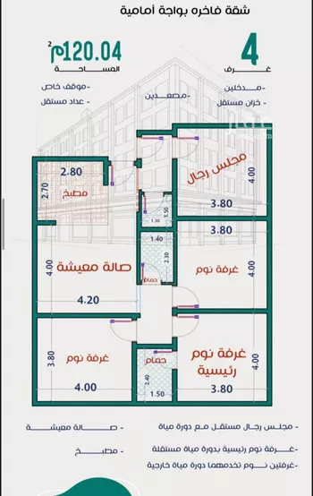 شقة للبيع في شارع عاصم ابن قيس, حي الربوة, مدينة جدة, منطقة مكة المكرمة صورة 4
