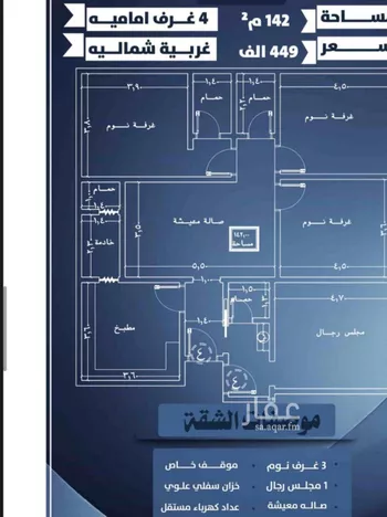 شقة للبيع في شارع احمد الرقيمي, حي النزهة, مدينة جدة, منطقة مكة المكرمة صورة 3