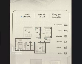شقة للبيع في شارع عمر بن الحاجب, حي الريان, مدينة جدة, منطقة مكة المكرمة
