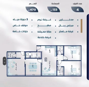 شقة للبيع في شارع عوف بن نجوي, حي النزهة, مدينة جدة, منطقة مكة المكرمة صورة 2