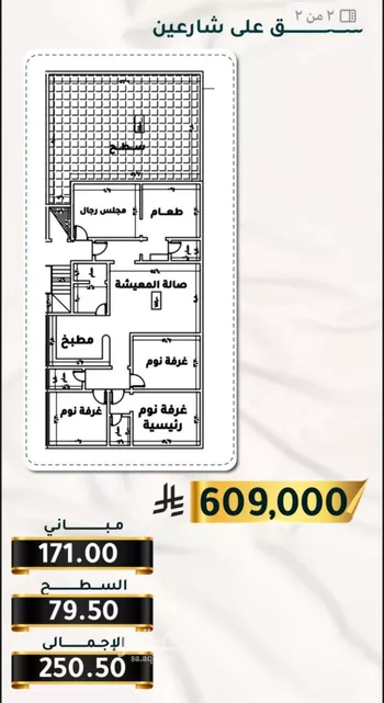 شقة للبيع في شارع الاسود, حي الثغر, مدينة جدة, منطقة مكة المكرمة صورة 2