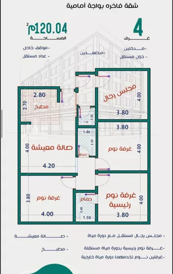 شقة للبيع في شارع عاصم ابن قيس, حي الربوة, مدينة جدة, منطقة مكة المكرمة صورة 4