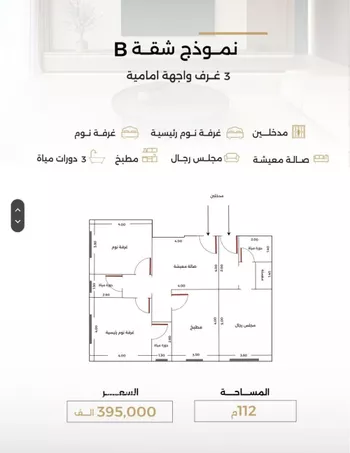 شقة للبيع في شارع أحمد بن طلحه, حي الصفاء, مدينة جدة, منطقة مكة المكرمة صورة 2