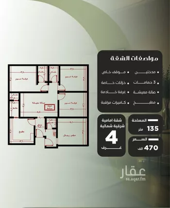 شقة للبيع في شارع عروان, حي النزهة, مدينة جدة, منطقة مكة المكرمة صورة 4