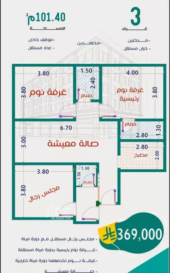 شقة للبيع في شارع عاصم ابن قيس, حي الربوة, مدينة جدة, منطقة مكة المكرمة صورة 5