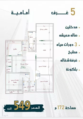 شقة للبيع في شارع الامير عبدالمجيد, حي الصواري, مدينة جدة, منطقة مكة المكرمة صورة 5