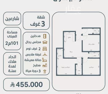 شقة للبيع في شارع ابو سعيد المغبري, حي النعيم, مدينة جدة, منطقة مكة المكرمة صورة 2