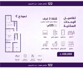 شقة للبيع في شارع احمد بن عيسى الرومي, حي الفيحاء, مدينة جدة, منطقة مكة المكرمة صورة 2