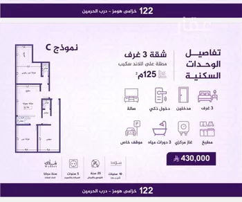 شقة للبيع في شارع احمد بن عيسى الرومي, حي الفيحاء, مدينة جدة, منطقة مكة المكرمة