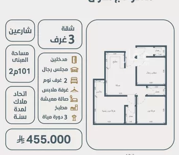 شقة للبيع في شارع ابو سفيان مدلوك, حي النعيم, مدينة جدة, منطقة مكة المكرمة صورة 5