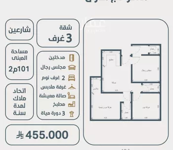 شقة للبيع في شارع حصين بن جندب, حي النعيم, مدينة جدة, منطقة مكة المكرمة صورة 3