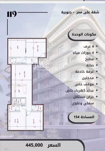 شقة للبيع في شارع زهير بن الحارث, حي الواحة, مدينة جدة, منطقة مكة المكرمة