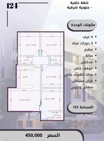 شقة للبيع في شارع الامير عبدالمجيد, حي الصواري, مدينة جدة, منطقة مكة المكرمة صورة 3