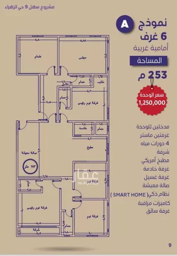 شقة للبيع في شارع ابو سبره الجعفي, حي الزهراء, مدينة جدة, منطقة مكة المكرمة صورة 3