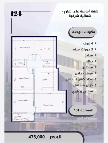 شقة للبيع في شارع الامير عبدالمجيد, حي الصواري, مدينة جدة, منطقة مكة المكرمة