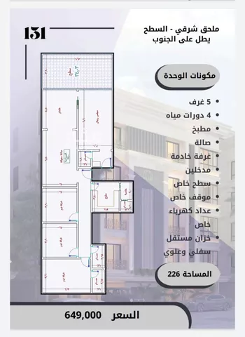 شقة للبيع في شارع الامير عبدالمجيد, حي الصواري, مدينة جدة, منطقة مكة المكرمة