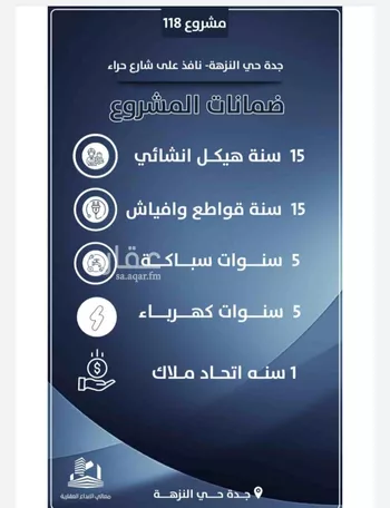 شقة للبيع في شارع محمد بن اسعد العظم, حي النزهة, مدينة جدة, منطقة مكة المكرمة صورة 2