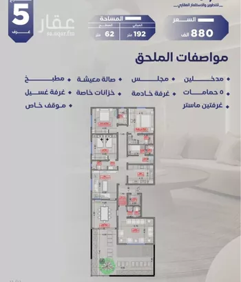 شقة للبيع في شارع منارة باب السلام, حي السلامة, مدينة جدة, منطقة مكة المكرمة صورة 3