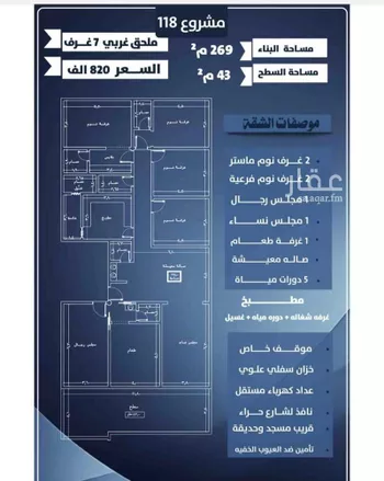شقة للبيع في حي النزهة, مدينة جدة, منطقة مكة المكرمة صورة 3