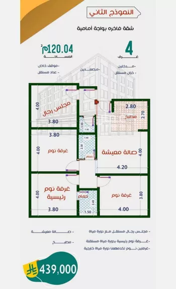 شقة للبيع في حي الربوة, مدينة جدة, منطقة مكة المكرمة صورة 3