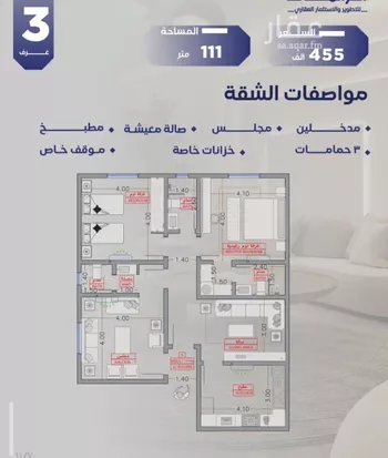 شقة للبيع في شارع منارة باب السلام, حي السلامة, مدينة جدة, منطقة مكة المكرمة صورة 4