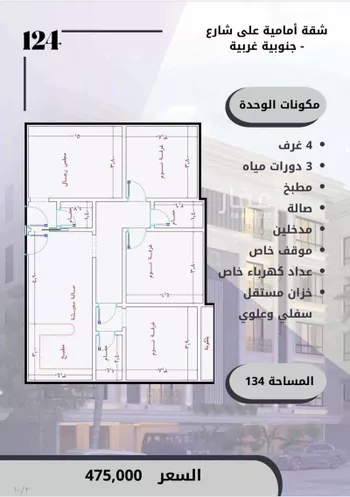 شقة للبيع في شارع الامير عبدالمجيد, حي الصواري, مدينة جدة, منطقة مكة المكرمة صورة 2