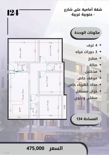 شقة للبيع في شارع الامير عبدالمجيد, حي الصواري, مدينة جدة, منطقة مكة المكرمة صورة 5