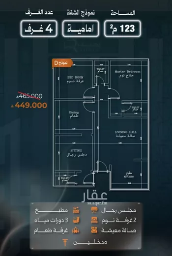 شقة للبيع في شارع نشطون, حي النزهة, مدينة جدة, منطقة مكة المكرمة صورة 3