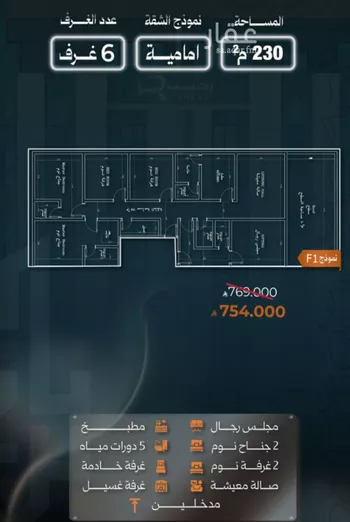 شقة للبيع في شارع نشطون, حي النزهة, مدينة جدة, منطقة مكة المكرمة صورة 3