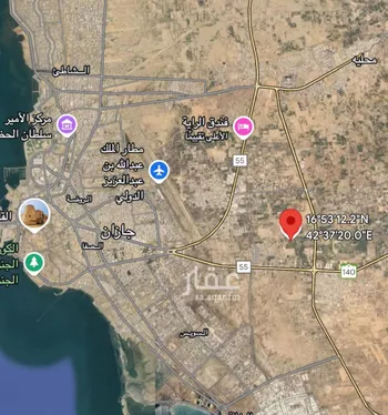 أرض للبيع في شارع لم يظهر, حي الزهور, مدينة جازان, منطقة جازان