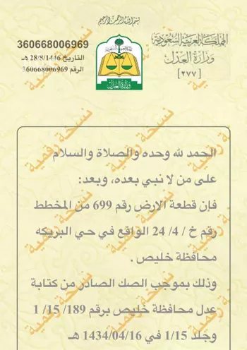 أرض للبيع في شارع ابي مروان بن سراج ، البريكة ، خليص صورة 2