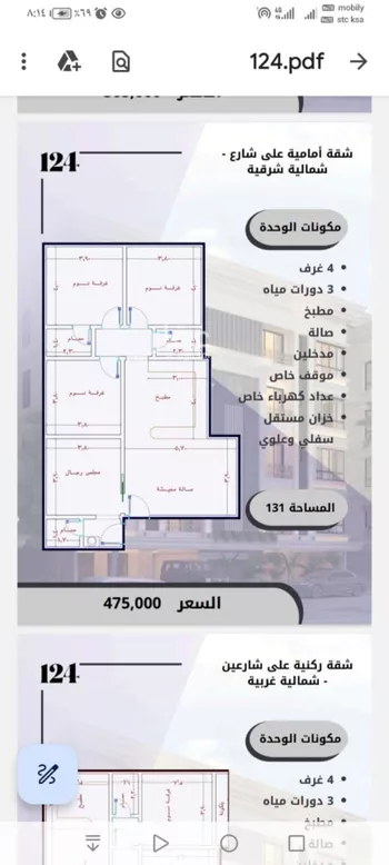 شقة للبيع في شارع الامير عبدالمجيد, حي الصواري, مدينة جدة, منطقة مكة المكرمة صورة 4