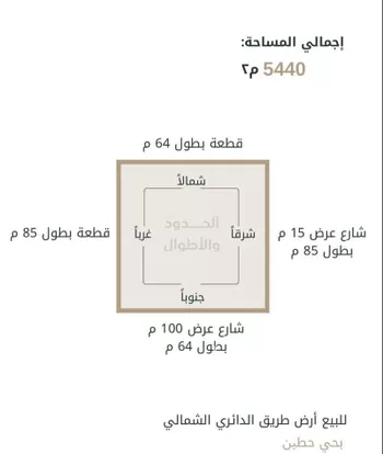 أرض للبيع في شارع الدائرى الشمالى الفرعي, حي حطين, مدينة الرياض, منطقة الرياض صورة 3