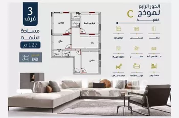 شقة للبيع في شارع ابو بهيه الغذاري, حي الزهراء, مدينة جدة, منطقة مكة المكرمة صورة 3