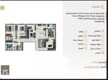 شقة للبيع في شارع ابو سفيان مدلوك, حي النعيم, مدينة جدة, منطقة مكة المكرمة